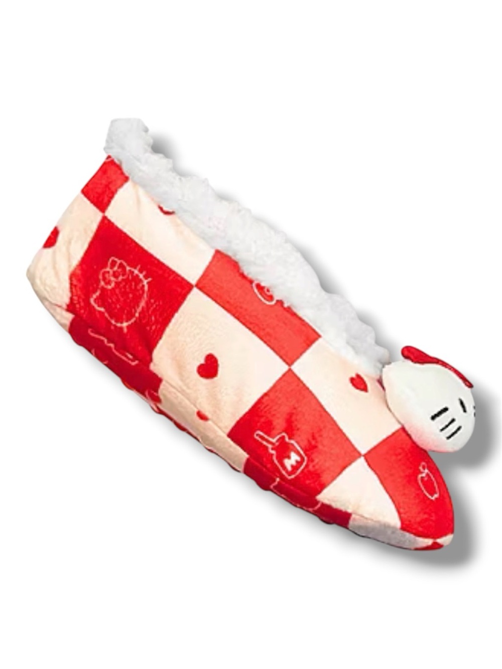Hello Kitty Plush Slip-On Slippers - Kids Size 8 - 13 - NWT - Picture 6 of 6